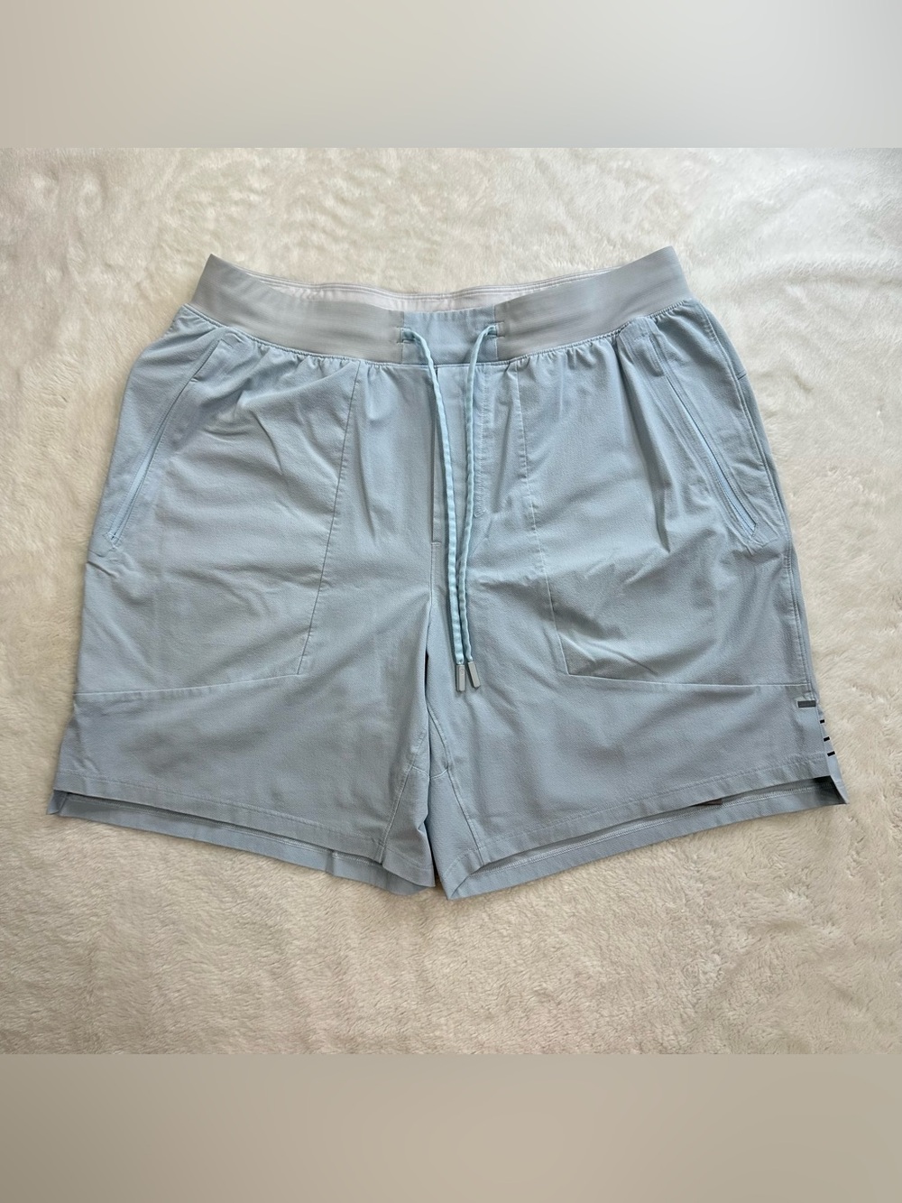 Lululemon License to Train Lined Short 7" Blue Men's Size Large